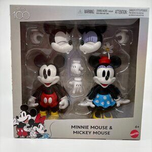 Mattel Disney 100 Collectible Action Figures Mickey and Minnie Mouse